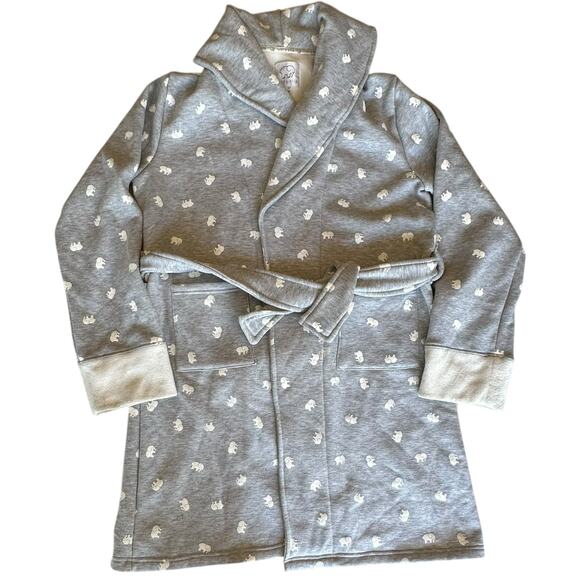ivory ella Other - Womens Robe Size Medium Gray White Elephant Soft Cozy Pockets Hood Sleepwear Mom